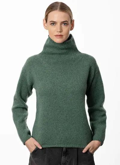 Fisherman Funnel Neck Slouchy Sweater Blarney