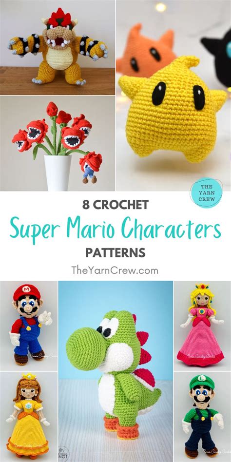 Crochet Super Mario Characters Patterns The Yarn Crew