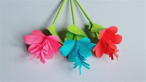 Paper Flower Gumamela Flower Making Youtube