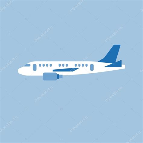 Plane illustration vector, plane icon, flat design Stock Vector Image by ©lukpedclub.gmail.com ...