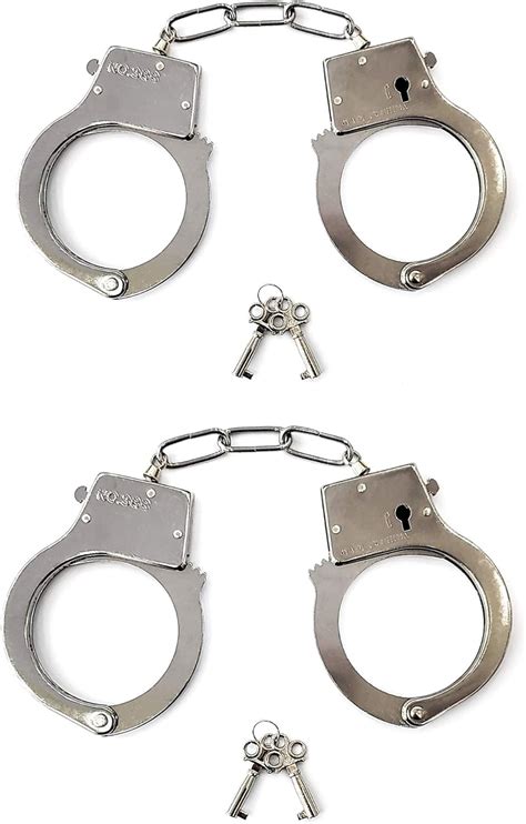 Jasincess Toy Metal Handcuffs With Keys Police Costume Prop