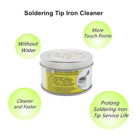 Soldering Iron Tip Cleaner With Brass Wire Sponge No Water Needed