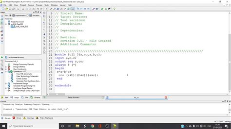 Tutorial 6 Verilog Code Of Full Adder Using Behavioral Level Of