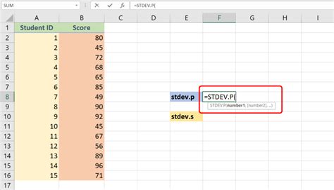 How To Use Stdevp And Stdevs Functions In Excel Spreadcheaters