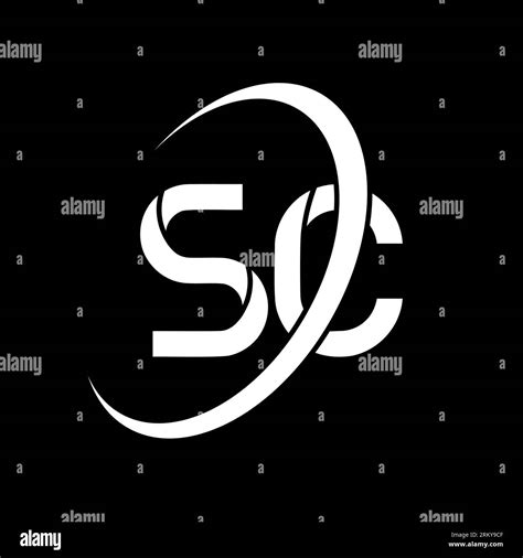 SC Logo S C Design White SC Letter SC S C Letter Logo Design