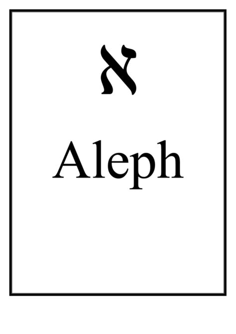 Hebrew Alphabet - 1-10 printable pdf download
