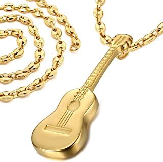 Amazon Fr Pendentif Guitare Or Bijoux