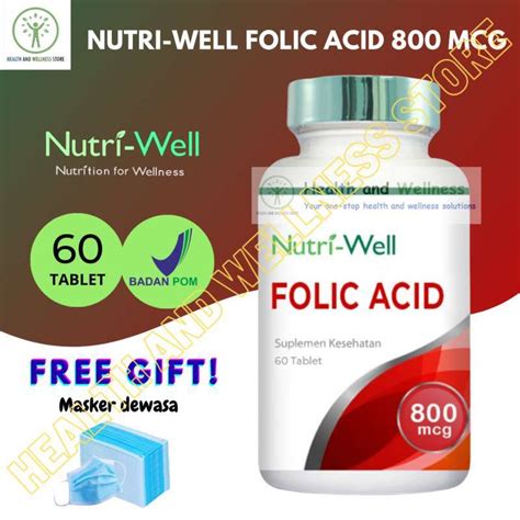 Jual Nutriwell Nutri Well Folic Acid Mcg Tablet Asam Folat