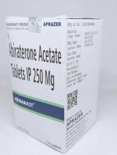 Abiraterone Acetate Mg Abirakast Mg Tablet Aprazer Healthcare