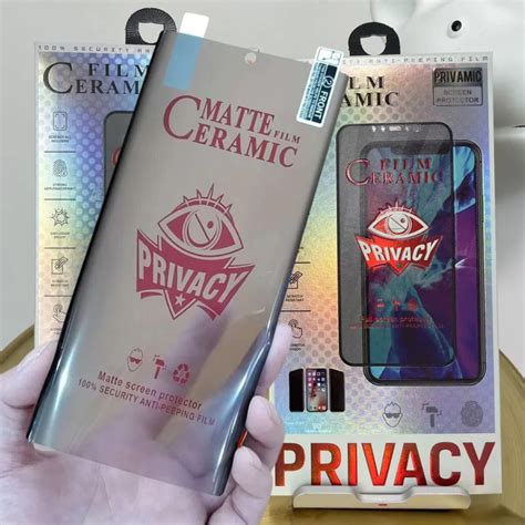 Anti Spy Matte Ceramic Tempered Glass For Infinix Zero Note Pro Hot Pro Camon S