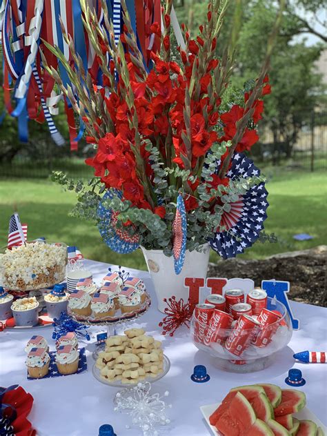 Fourth Of July Table Decorations Party Planner Fourth Of July Florist