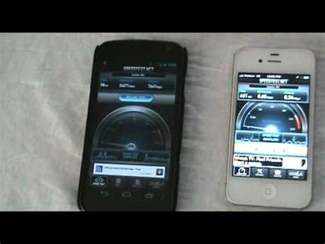 Samsung Galaxy Nexus Vs IPhone 4S SpeedTest YouTube