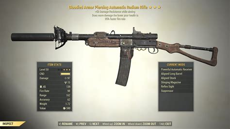 3 Bloodied Radium Rifle 25 Faster Fire Rate 50dr Fallout 76 Pc