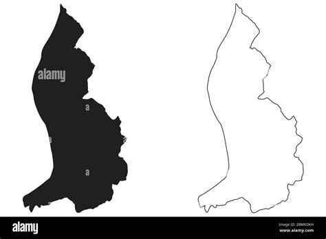 Liechtenstein Country Map Black Silhouette And Outline Isolated On