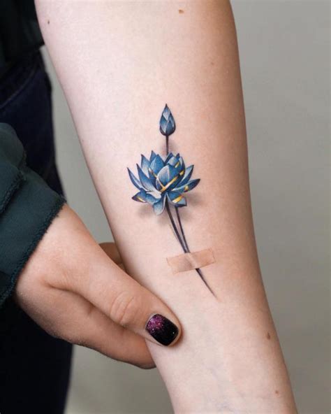 60 Blue Lotus Tattoos Symbolism Designs And Meaning