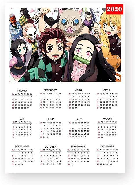 Calendario Kimetsu No Yaiba En 2022 Fondo De Pantalla Con Calendario