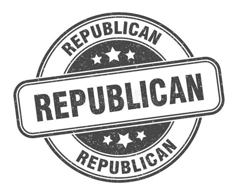 Republican Stamp. Republican Round Grunge Sign Stock Vector ...