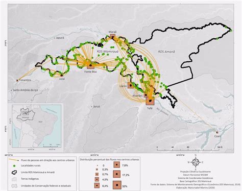 Localização das Reservas de Desenvolvimento Sustentável RDS Mamirauá