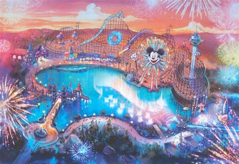 Concept Art Paradise Pier Almost Included Disney Villains Coaster