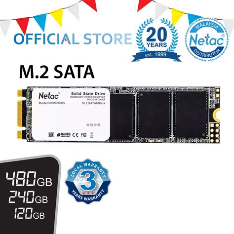 Netac Genuine M 2 SSD N535N 128GB 256GB 480GB M 2 2280 SATA 6Gb S