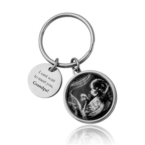 Personalized Baby Ultrasound Keychain Baby Scan Sonogram Picture Photo