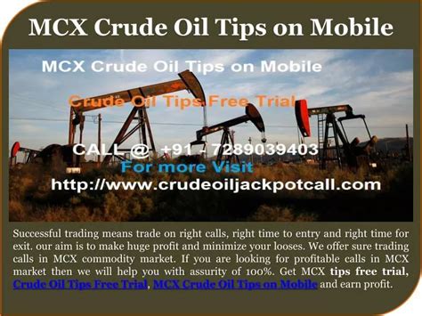 PPT Crude Oil Tips Free Trial MCX Crude Oil Tips On Mobile