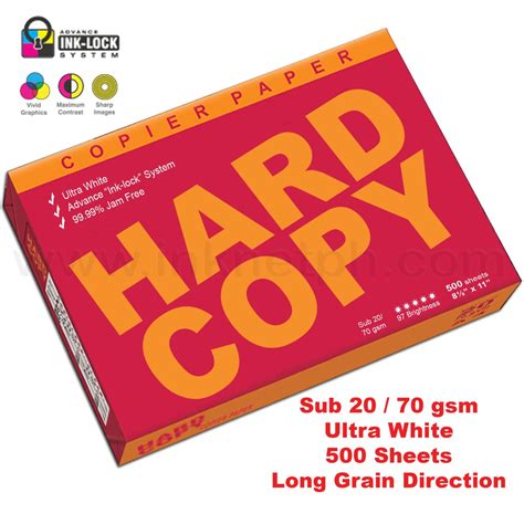 Hard Copy Copier Bond Paper Long A Short Sub Gsm White Shopee