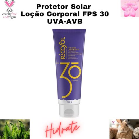 Protetor Solar Facial Hidratante Oil Free Fps Uva Uvb Ricosol