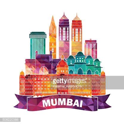 Mumbai Silhouette Vector Illustration Stock Clipart Royalty Free