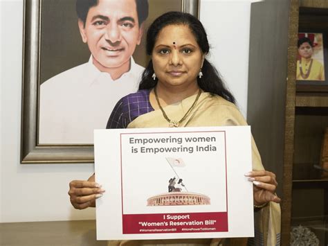 Kavitha Launches Poster Boosts Demand For Womens Reservation Bill