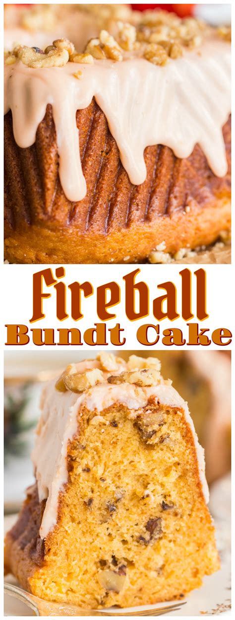 Fireball Cake With Fireball Glaze The Gold Lining Girl