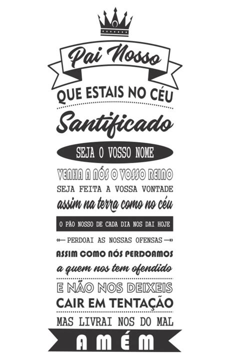 Adesivo Decorativo De Parede Frase Pai Nosso Elo