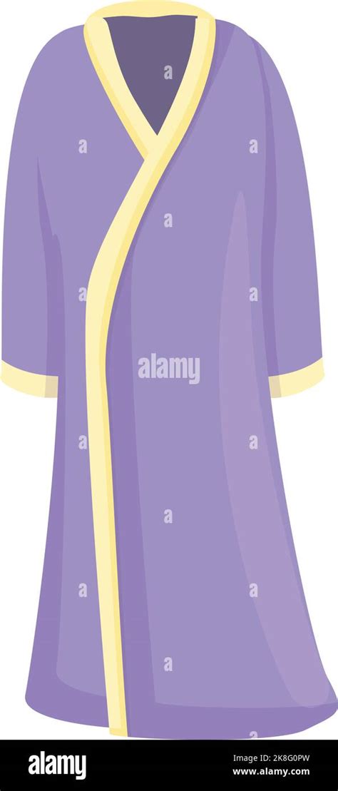 Violet Robe Icon Cartoon Vector Fabric Cloth Soft Wet Stock Vector