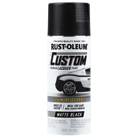 Rust Oleum Pintura En Aerosol De Laca Personalizada Mate Negro