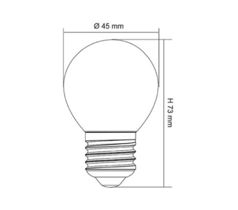 Tezla W Led G Golf Ball E Festoon Bulb Frosted K Cool White