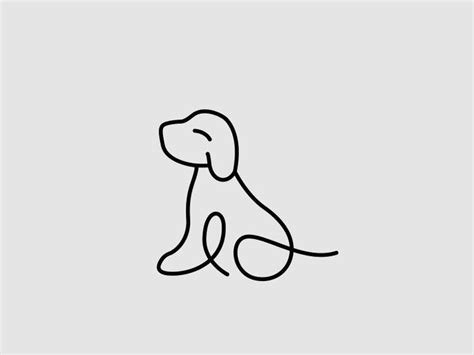 Dog Line Drawing Cute - DRAWING IDEAS