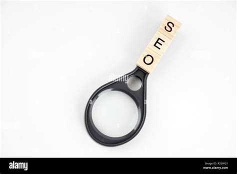 Computer Magnifying Glass Word High Resolution Stock Photography And