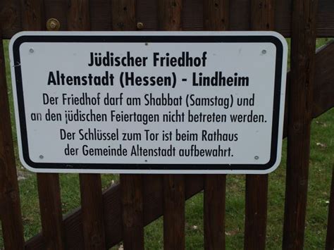 Der J Dische Friedhof In Lindheim Gemeinde Altenstadt Hessen