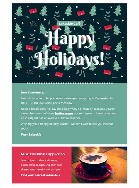 Happy Holidays HTML Email Template – Mail Designer – Create and send HTML email newsletters