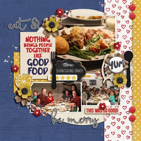 Layout Eat And Be Merry Scrapbook Examples Memory Scrapbook