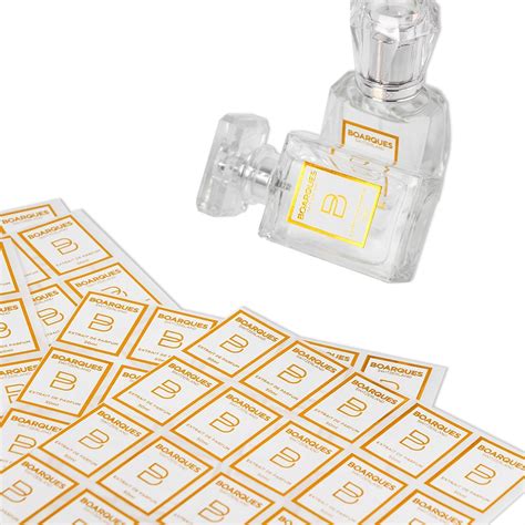 Custom Metal Self Adhesive Perfume Cosmetics Gold Foil Hot Stamping Glass Bottle Label Perfume
