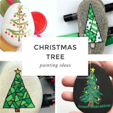 10 Painted Christmas Trees On Rocks Easy Designs For Beginners Rock