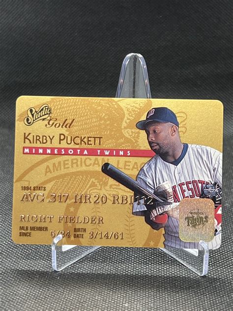 Studio Gold Insert Kirby Puckett Minnesota Twins Hof Nm Ebay