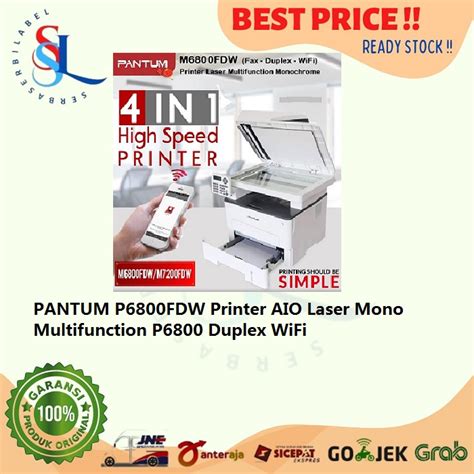 Jual Pantum M Fdw Printer Aio Laser Mono Multifunction M Duplex