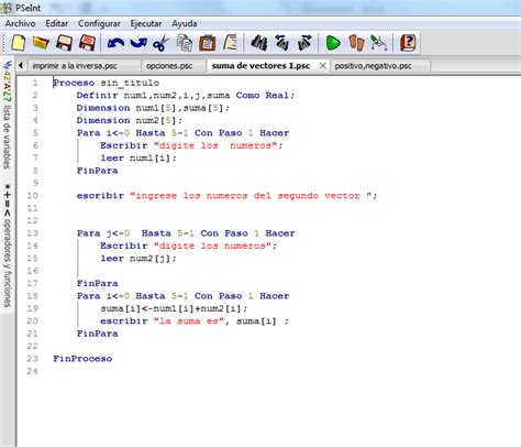 Ejercicios Con Vectores Y Matrices En Pseint Image To U