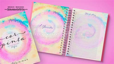 Planner Professor Tie Dye Fazendo A Nossa Festa