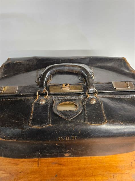 S Leather Doctors Medical Bag Original Old Cow Gem