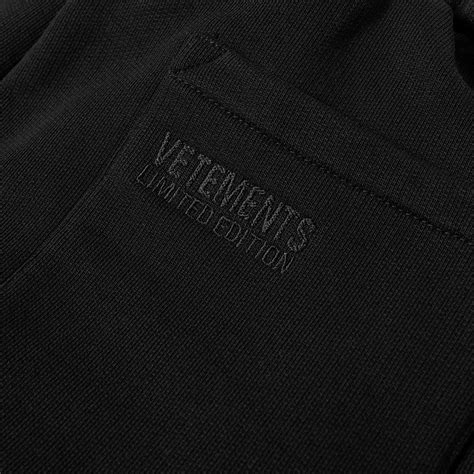 VETEMENTS Anarchy Logo Sweat Pant Black White END