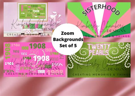 Pink & Green Zoom Backgrounds Video Background Virtual - Etsy