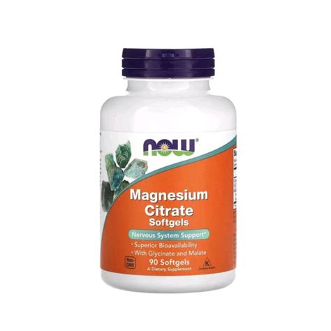 Magnesium Citrate 90 Softgels Now Foods Lazada Co Th